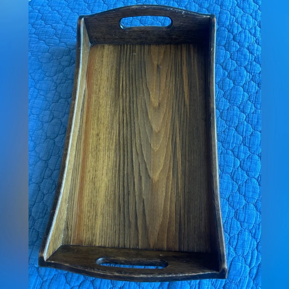 Vintage Wooden Bath/Serving Tray Decor
